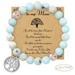 Anyáknapi ásványkő karkötő - Agalmatolit