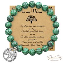 Anyáknapi ásványkő karkötő - Malachit