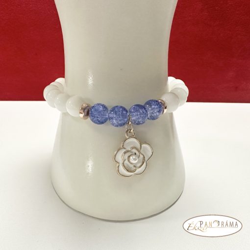 Ásványkő Karkötő  Jade -  blue 8 mm