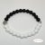 Ásványkő Karkötő életfa betéttel- Jade white and black 8 mm