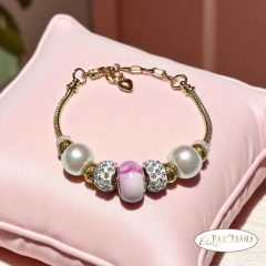 Pandorka karkötő, arany színű alapon