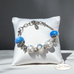 Pandorka karkötő, ezüst színű alapon - Blue