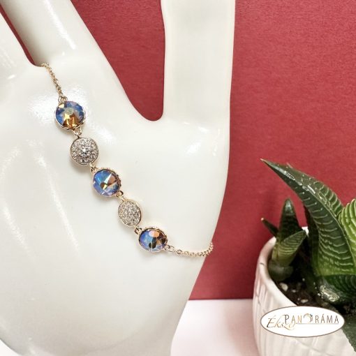 18K Gold Filled karkötő eredeti kristályokkal- Theodora