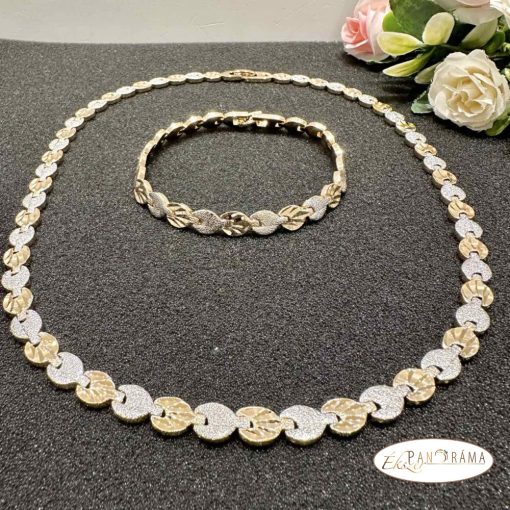 Antiallergén,  Multicolor Gold Filled szett, nyakék karkötővel - Milla color