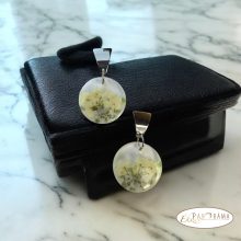 Kézműves, egyedi lógós fülbevaló - Opal