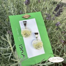 Kézműves, egyedi lógós fülbevaló - Opal