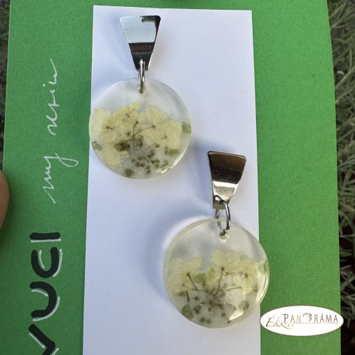 Kézműves, egyedi lógós fülbevaló - Opal