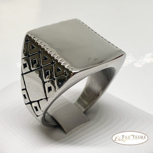 Nemes acél férfi pecsét gyűrű - Ludvig