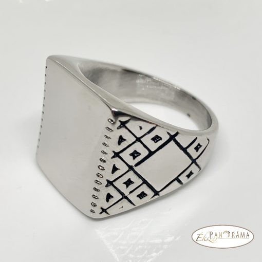 Nemes acél férfi pecsét gyűrű - Ludvig