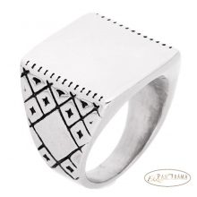Nemes acél férfi pecsét gyűrű - Ludvig
