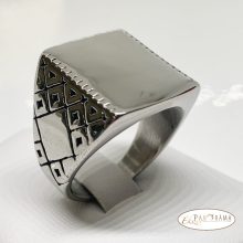 Nemes acél férfi pecsét gyűrű - Ludvig