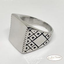 Nemes acél férfi pecsét gyűrű - Ludvig