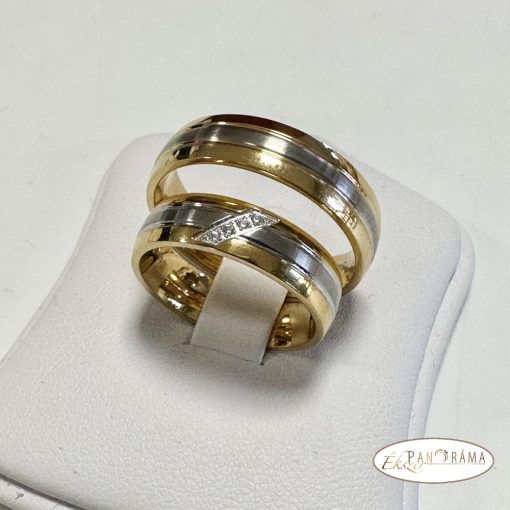 Nemesacél karika gyűrű,  köves - Bristol