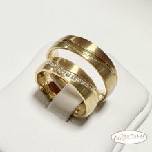 Nemesacél karika gyűrű,  köves - Tirana Gold