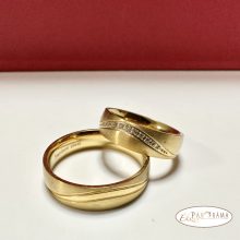 Nemesacél karika gyűrű,  köves - Tirana Gold