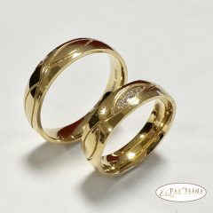 Nemesacél karika gyűrű, kő nélkül - Luxus Gold 2