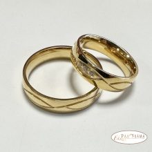 Nemesacél karika gyűrű, kő nélkül - Luxus Gold 2