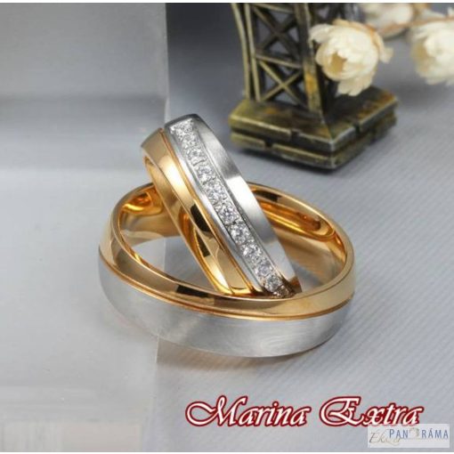 Nemesacél női karika gyűrű - Marina extra