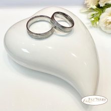 Nemesacél kő nélküli  karikagyűrű  - TIRANA WHITE