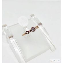 Nemesacél gyűrű eredeti kristállyal