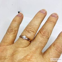 Nemesacél gyűrű eredeti kristállyal