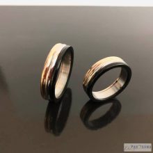 Nemesacél karika gyűrű  Tricolor