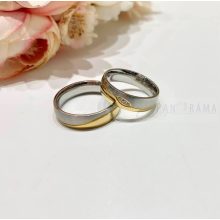 Nemesacél  karikagyűrű, női köves - Maya multicolor