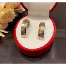 Nemesacél  karikagyűrű, női köves - Maya multicolor