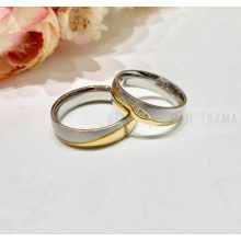 Nemesacél  karikagyűrű, női köves - Maya multicolor