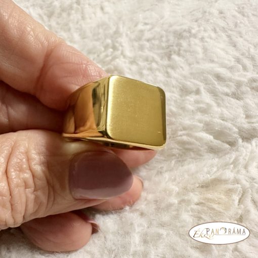 Aranyozott nemesacél pecsétgyűrű  -Berlin