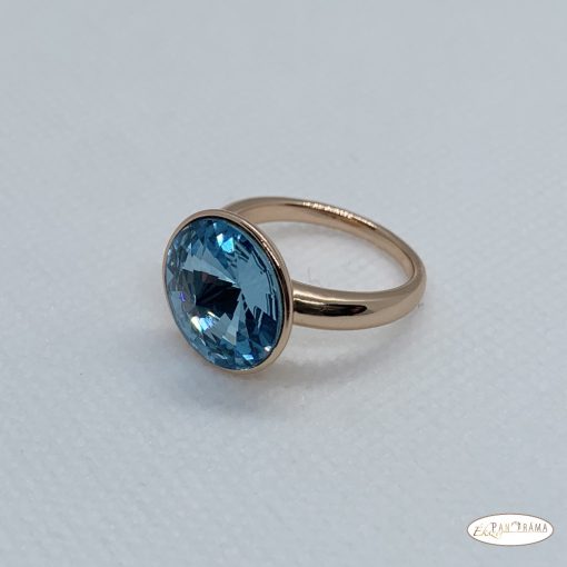 18 K Gold Filled swaro kristályos gyűrű  - Saphire