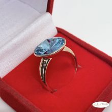 18 K Gold Filled swaro kristályos gyűrű  - Saphire