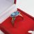 18 K Gold Filled swaro kristályos gyűrű - Saphire