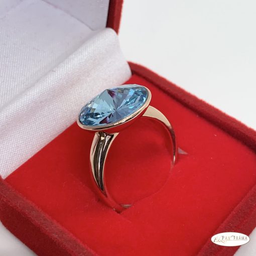 18 K Gold Filled swaro kristályos gyűrű  - Saphire