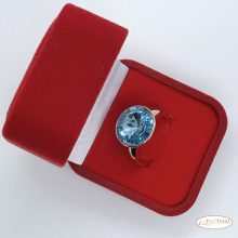 18 K Gold Filled swaro kristályos gyűrű  - Saphire