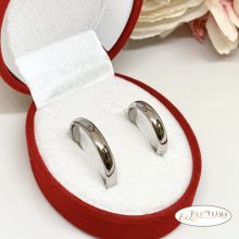 White Gold Filled  karika gyűrű - Classic 