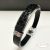 Férfi nemesacél kaucsuk karkötő - Coterie black