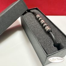 Férfi kaucsuk karkötő nemesacél elemekkel  -  Mark