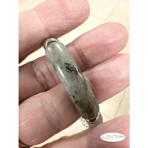 Nemesacél karkötő ásványkövekkel - Labradorit