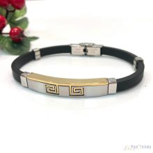 Férfi nemesacél kaucsuk karkötő - Benjamin