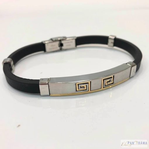 Férfi nemesacél kaucsuk karkötő - Benjamin