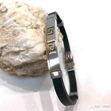 Férfi nemesacél kaucsuk karkötő - Benjamin