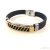 Férfi nemesacél kaucsuk karkötő - Fred