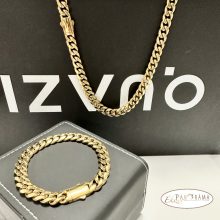 Nemesacél Aranyozott Nyaklánc és karkötő szettben - Milan Gold