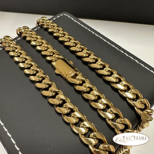 Nemesacél Aranyozott Nyaklánc és karkötő szettben - Milan Gold