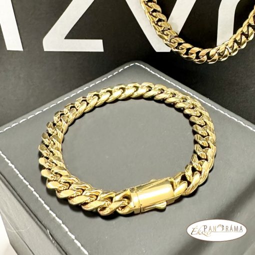 Nemesacél Aranyozott Nyaklánc és karkötő szettben - Milan Gold