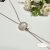 Nemesacél aranyozott, hosszú Nyaklánc, kristályos gyöngy medállal- Rose Pearl