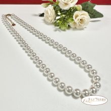 Gyöngysor nemesacél, aranyozott  szerelékkel - Elegant 8