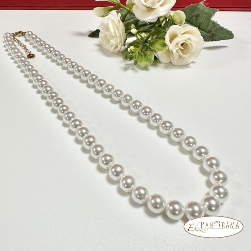 Gyöngysor nemesacél, aranyozott  szerelékkel - Elegant 8