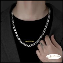 Nemesacél Nyaklánc - Classic white 50/7